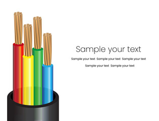 Closeup of electric wire vector on a white background.
Vector Formats

EPS
