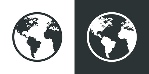 Globe icon. World wide web concept globe icon