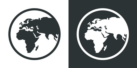 Globe icon. World wide web concept globe icon