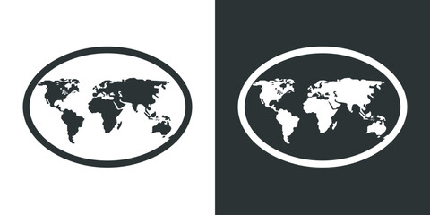 Obraz premium Globe icon. World wide web concept globe icon