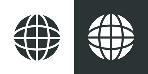 Globe icon. World wide web concept globe icon