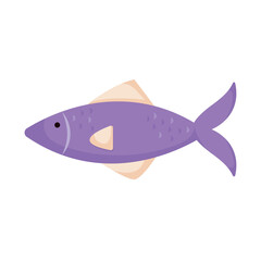 Cute icons of seafood for gourmet meal decoration