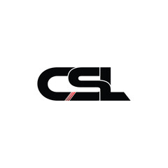CSL letter monogram logo design vector