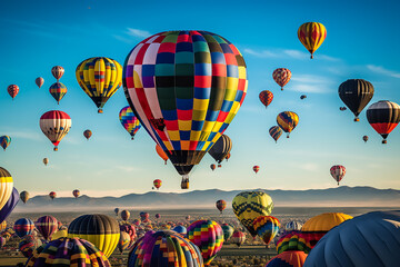 A mesmerizing hot air balloons festival celebration