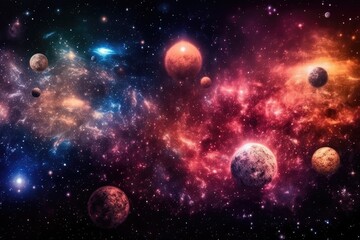 Obraz na płótnie Canvas Cosmic Symphony: A Stellar Dance Between Galaxies 6