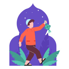 Iftar Food Eid Al-Fitr 2D Color Illustrations