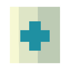 Healthy medical symbol with blue cross