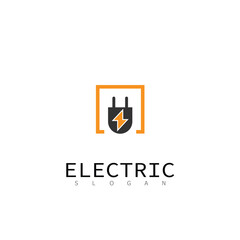 electric tec technology power logo design