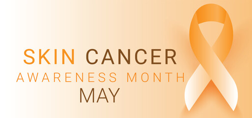 Skin cancer awareness month may. template background, banner, card, poster. vector illustration.