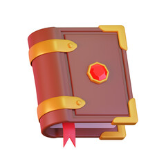 Magic Book Game Assets 3D Illustrations