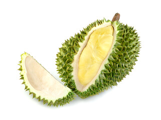 Fototapeta na wymiar durian fruit isolated on white background ,Thai fruit