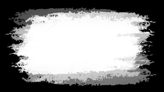 Brush Element Transitions, Pack of 3 Clips, Black and White Transition, Full HD Video Element