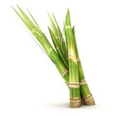 Obraz premium Sugar cane isolated on white background. Generative AI.