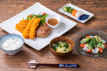 和風ハンバーグランチ　hamburger