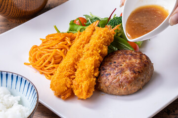 おいしそうなハンバーグ