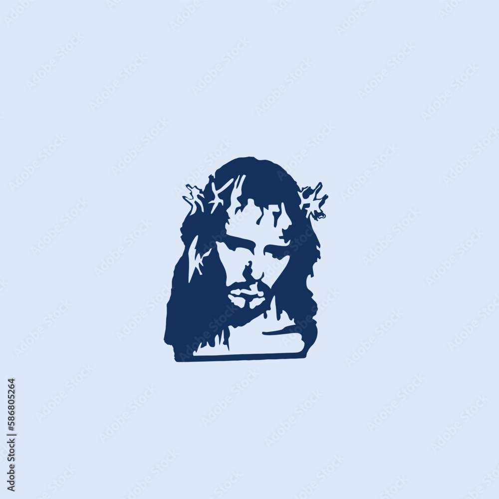 Wall mural these high quality jesus vector for using various types of design works like t-shirt, logo, tattoo a