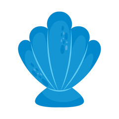 Underwater seashells blue color