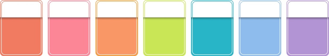 Infographic chart rectangle template 7 step 