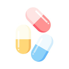 Drugs pills, Pharmaceutical pills, Pharmacy treatment, health pills, medication vitamins, and tablet illustration