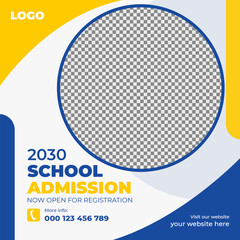 school admission social media post and instagram post template