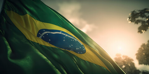 Brazil flag. Generative AI