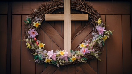 Fototapeta na wymiar Cross Easter