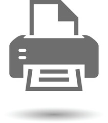 Print simple web icon. Vector