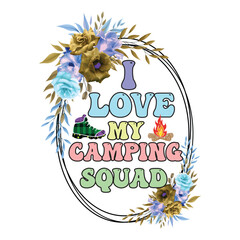 Camping Sublimation Design