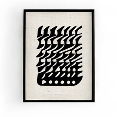 Geometric patterned neutral art, boho, minimalist wall art