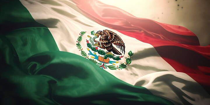 Mexican flag. Generative AI