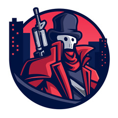 Assasin logo esport design vector © high