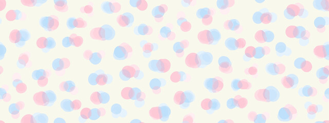 Fun and playful design Vector Watercolor Rounds Pattern and Ink Polka Doodle, set a Grunge Circles Background, Kids Geometric Spots and Pastel Seamless Watercolor Rounds Pattern