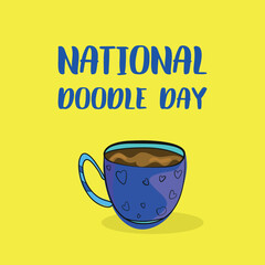 national doodle day. Design suitable for greeting card poster and banner