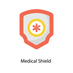Medical shield Vector Flat Icons. Simple stock illustration stock