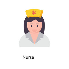 Nurse Vector Flat Icons. Simple stock illustration stock
