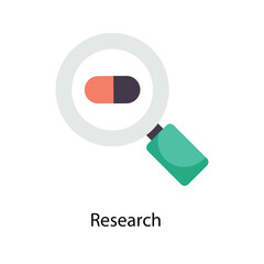 Research Vector Flat Icons. Simple stock illustration stock