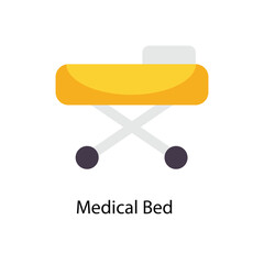 Medical Bed Vector Flat Icons. Simple stock illustration stock
