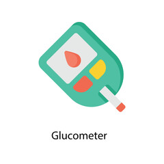 Glucometer Vector Flat Icons. Simple stock illustration stock