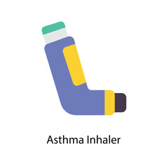 Asthma inhaler  Vector Flat Icons. Simple stock illustration stock