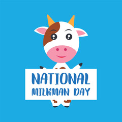 national milkman day. Design suitable for greeting card poster and banner