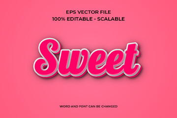 Editable 3d Realistic Sweet Text Effect