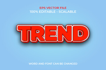 Editable 3d Realistic Trend Text Effect