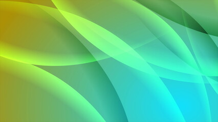 Colorful glowing shiny waves abstract elegant background