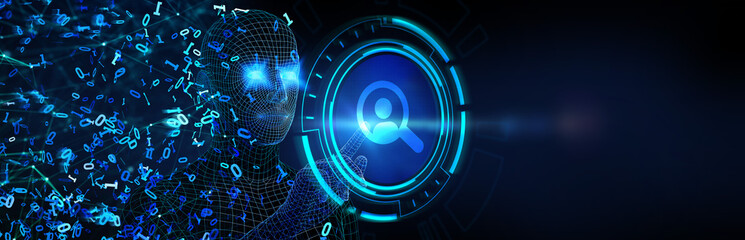 Business, Technology, Internet and network concept. Human Resources HR management recruitment employment headhunting concept. 3d illustration