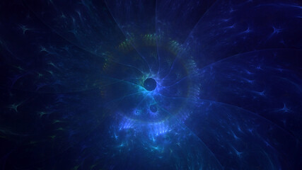 3D rendering abstract round hole light background