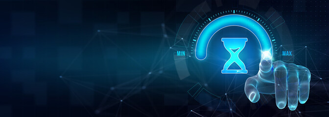 Hourglass icon trendy and modern hourglass symbol. 3d illustration