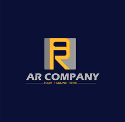 AR latter logo icon creative design.