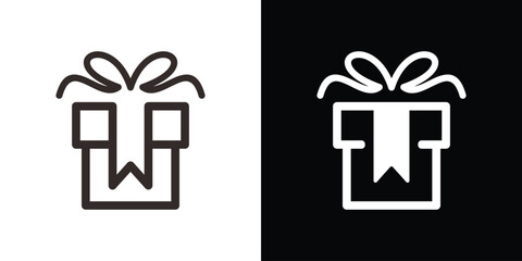 gift box logo design icon vector illustration