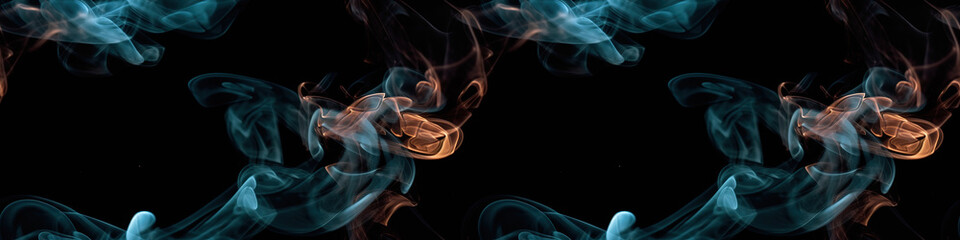 smoke on black background.