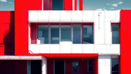 Modern house colored with concept design. Generative AI